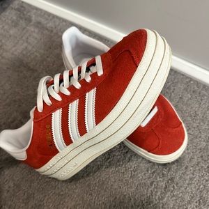 Red Adidas Gazelle Bolds